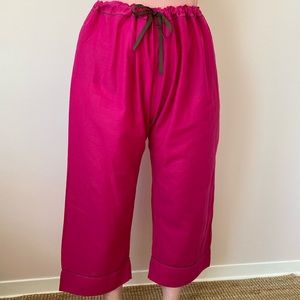 Leisure ankle pants fine cotton
